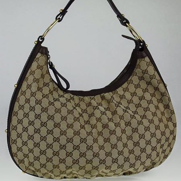 ❤️SOLD❤️ Authentic Gucci Interlocking GG Canvas Hobo - Picture 2 of 8